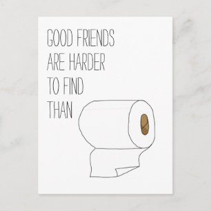 Carte Postale Bon ami minimaliste COVID 19 illustré