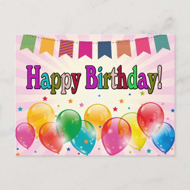 Carte Postale Bon Anniversaire (Devant)