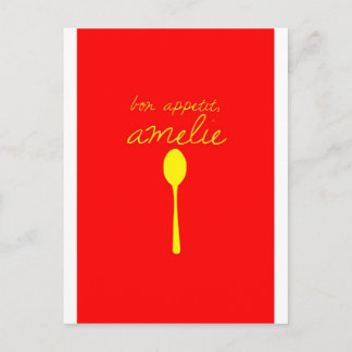 Carte Postale Bon appétit, Amélie