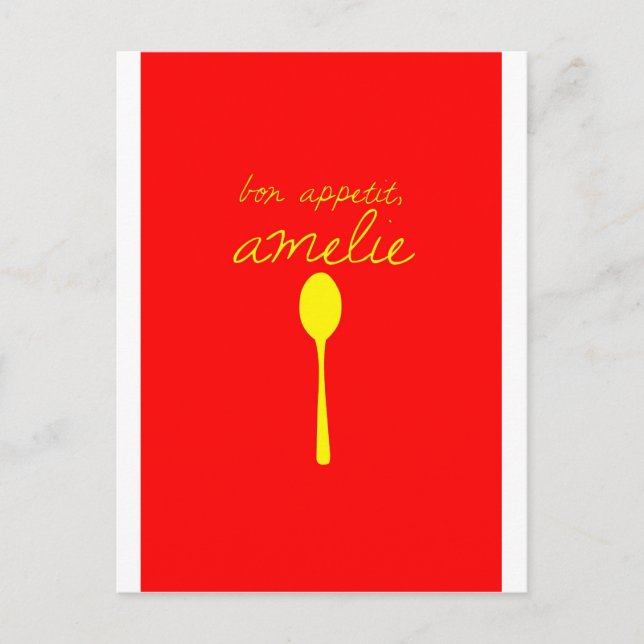 Carte Postale Bon appétit, Amélie (Devant)