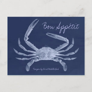 Carte Postale Bon Appétit King Crab Recette Card