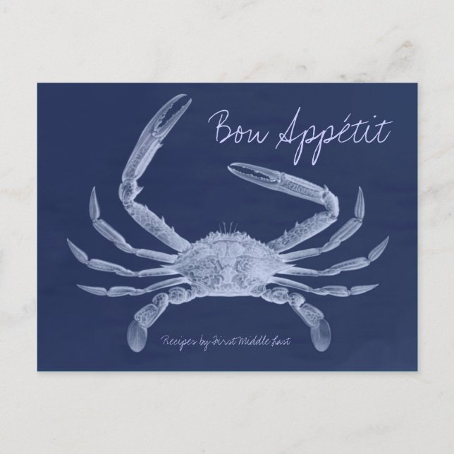 Carte Postale Bon Appétit King Crab Recette Card (Devant)