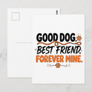 Carte Postale Bon Chien Meilleur Ami Pour Toujours Mien Amoureux
