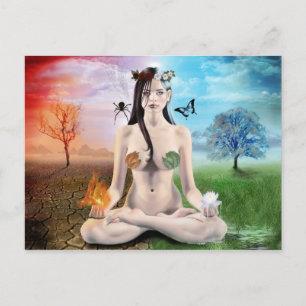Carte Postale Bon contre Mal- Déesse Goth