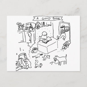 Carte Postale Bon livre