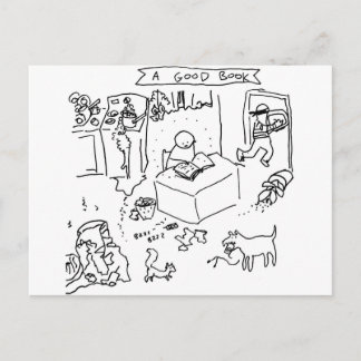 Carte Postale Bon livre