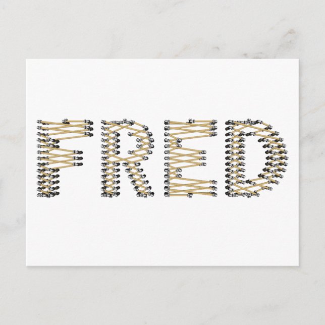 Carte Postale Bon logo FRED (Devant)