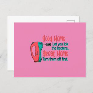 Carte Postale Bon Moms Vous Laissez Lick Beaters Great Moms Tour