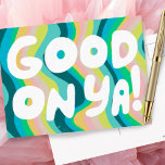 Carte Postale BON SUR YA Bulles Lettres Pink Green<br><div class="desc">Découvrez cet art sucré et coloré,  fait à la main par moi pour vous ! N'hésitez pas à ajouter votre propre texte ou à modifier les couleurs. Visitez mon magasin pour plus de détails ou faites-moi savoir si vous voulez quelque chose de personnalisé!</div>