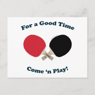 Carte Postale Bon Temps Ping Pong