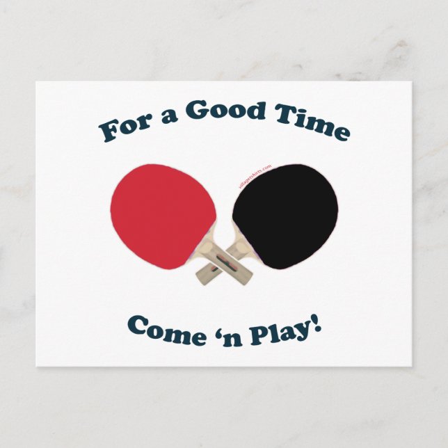 Carte Postale Bon Temps Ping Pong (Devant)