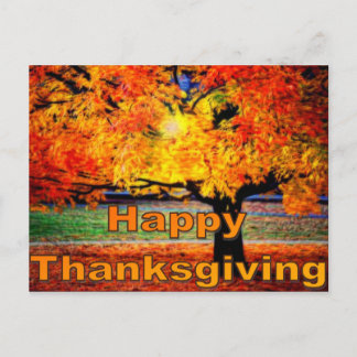 Carte postale bon thanksgiving Automne