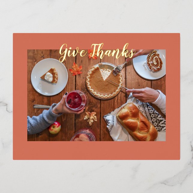 Carte postale bon thanksgiving, Carte Thanksgiving (Recto)