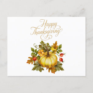 Carte Postale Bon thanksgiving Citrouille aquarelle, Hiérarchies