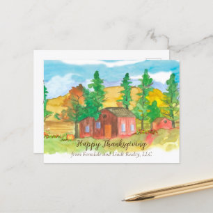 Carte Postale Bon thanksgiving de Realtor Red Country House