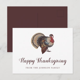 Carte Postale Bon thanksgiving de Turquie vintage