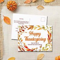 Bon thanksgiving personnalisé Société Feuilles d'a