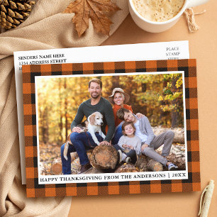Carte Postale Bon thanksgiving photo orange d'automne