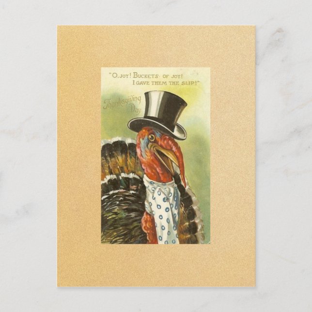 Carte postale Bon thanksgiving vintage (Devant)