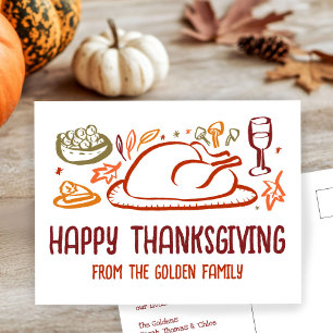Carte Postale Bon thanksgiving Whimsgiving sur mesure