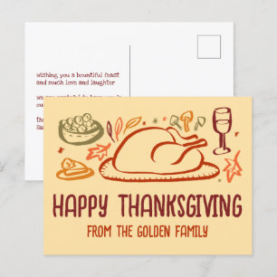 Carte Postale Bon thanksgiving Whimsgiving sur mesure
