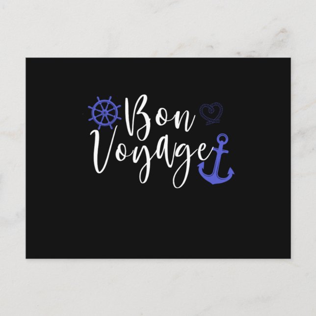 Carte Postale Bon Voyage Ancre Croisière Croisière Vacance Batea (Devant)