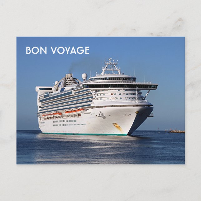 Carte Postale Bon Voyage : Bateau de croisière Golden Princess (Devant)