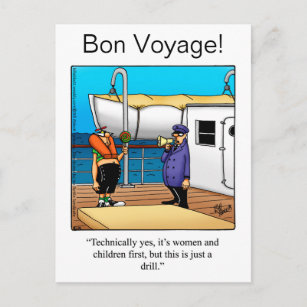 Carte postale Bon Voyage Humour