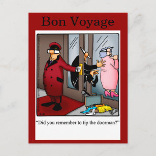 Carte postale Bon Voyage Humour