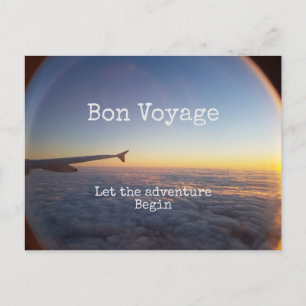Carte Postale Bon Voyage, laissez l'aventure commencer