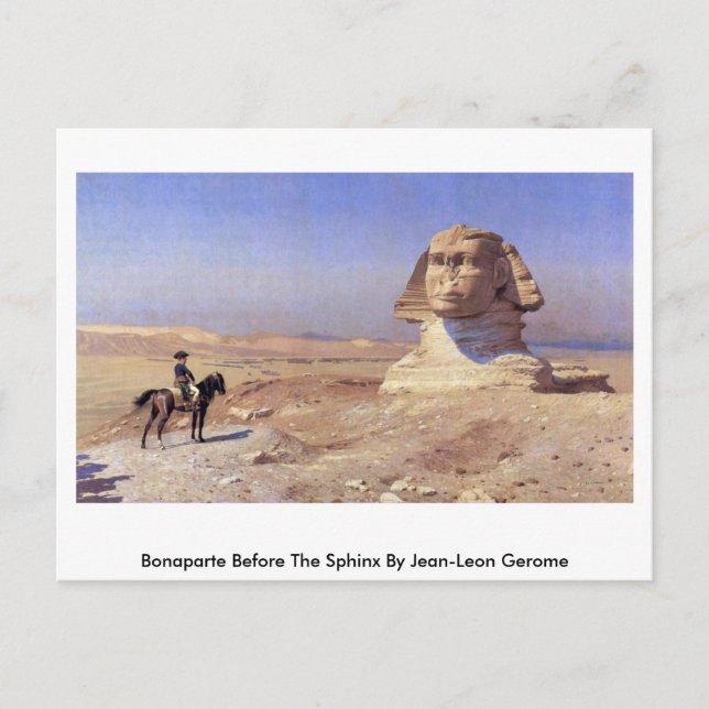 Carte Postale Bonaparte Avant Le Sphinx Par Jean-Leon Gerome (Devant)