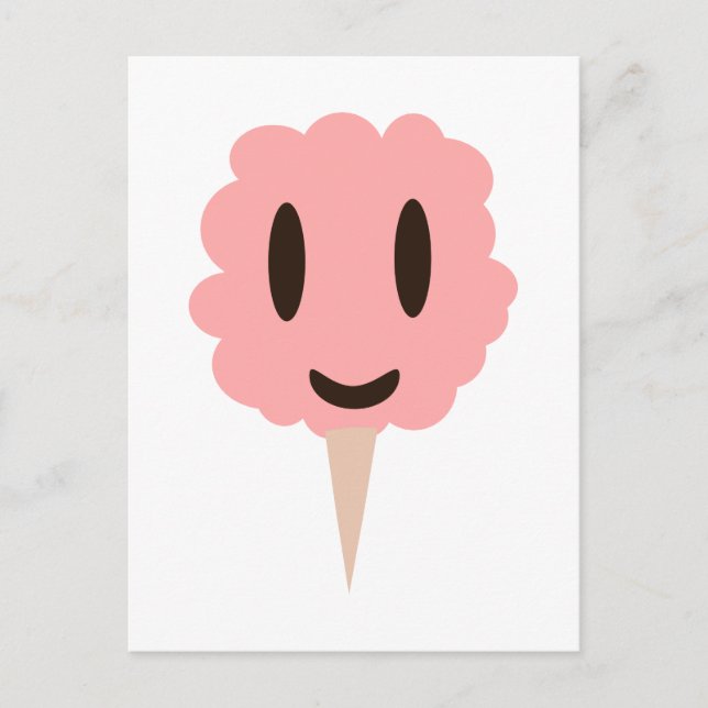 Carte Postale Bonbon de coton rose (Devant)