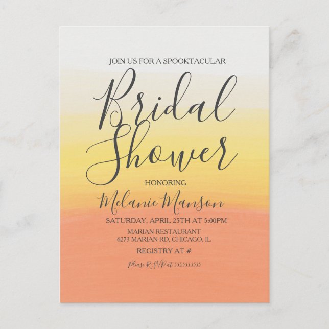 Carte Postale Bonbon en eau Halloween  Fête de mariage   (Devant)