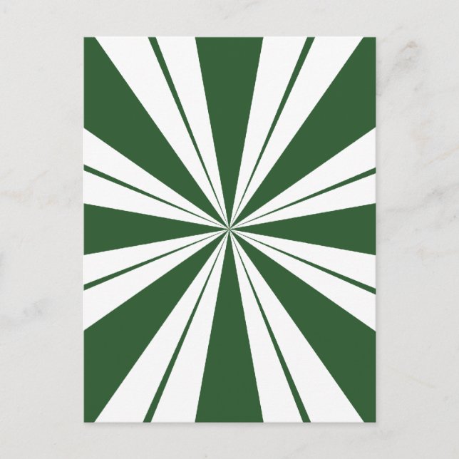 Carte Postale Bonbon rayé à la menthe verte (Devant)