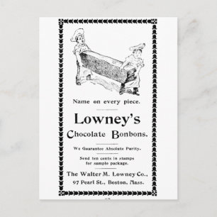 Carte Postale Bonbons au chocolat de Lowney