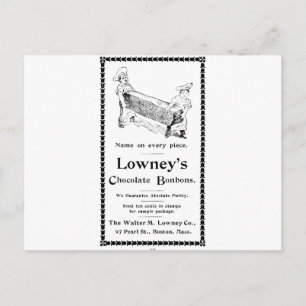 Carte Postale Bonbons au chocolat de Lowney