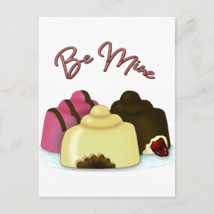 Carte Postale Bonbons de la Saint-Valentin "Soyez à moi"
