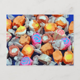 Carte Postale Bonbons de taffy emballés colorés
