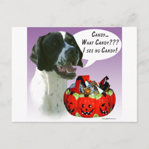 Carte Postale Bonbons d'Halloween Pointeur (noir)