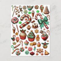 Bonbons et friandises de Noël Clipart