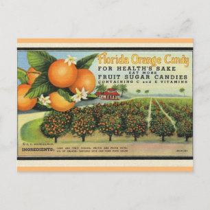 Carte Postale Bonbons Orange Floride