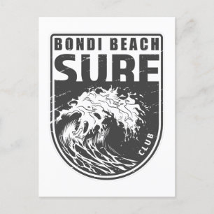 Carte Postale Bondi Beach Surf Club Australie Emblem