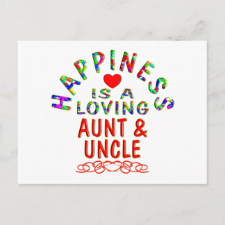 Carte Postale Bonheur de tante et d'oncle