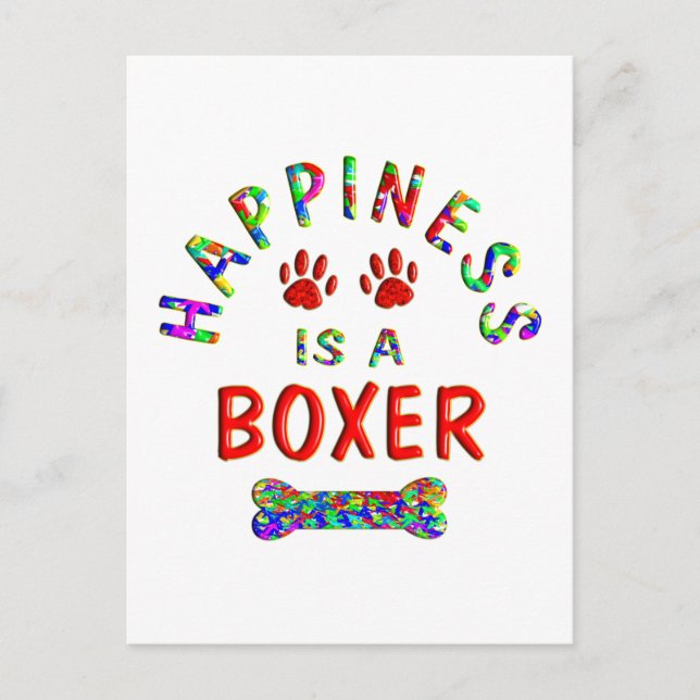 Carte Postale Bonheur des Boxers (Devant)