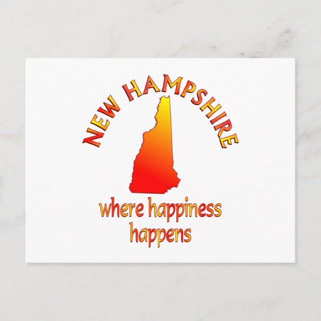 Carte Postale Bonheur du NEW HAMPSHIRE (Devant)