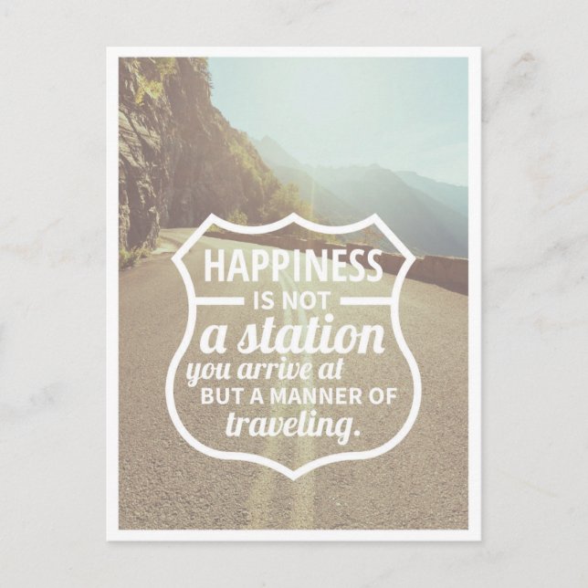 Carte Postale Bonheur Encouragement Succès Conseils de vie Citat (Devant)