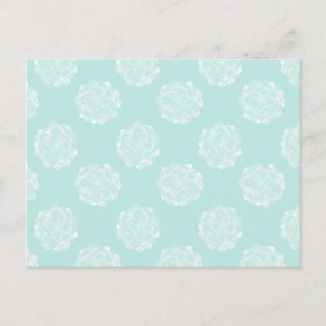 Carte Postale Bonheur plante | Pastel Succulent Motif (Devant)