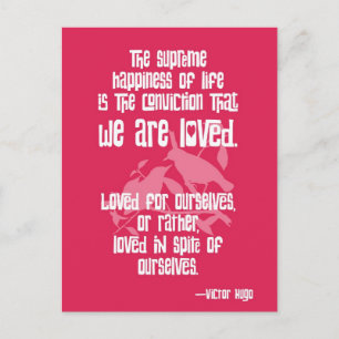 Carte Postale Bonheur suprême de la vie par Victor Hugo