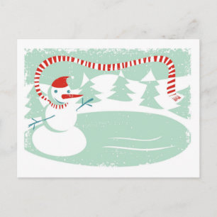 Carte Postale bonhomme de neige