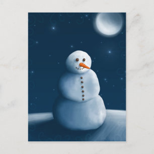 Carte Postale Bonhomme de neige